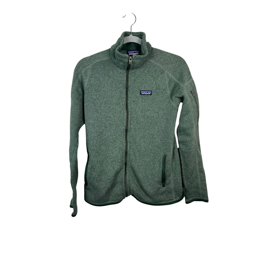 Patagonia Better Sweater Jacket Womens M Green Excellent Full Zip Fleece